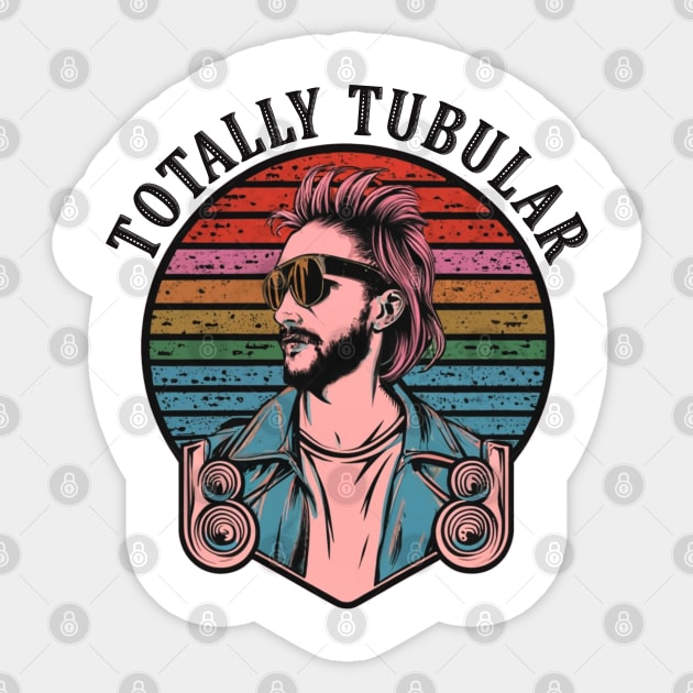 Totally Tubular Sticker by Ruru Project Studio